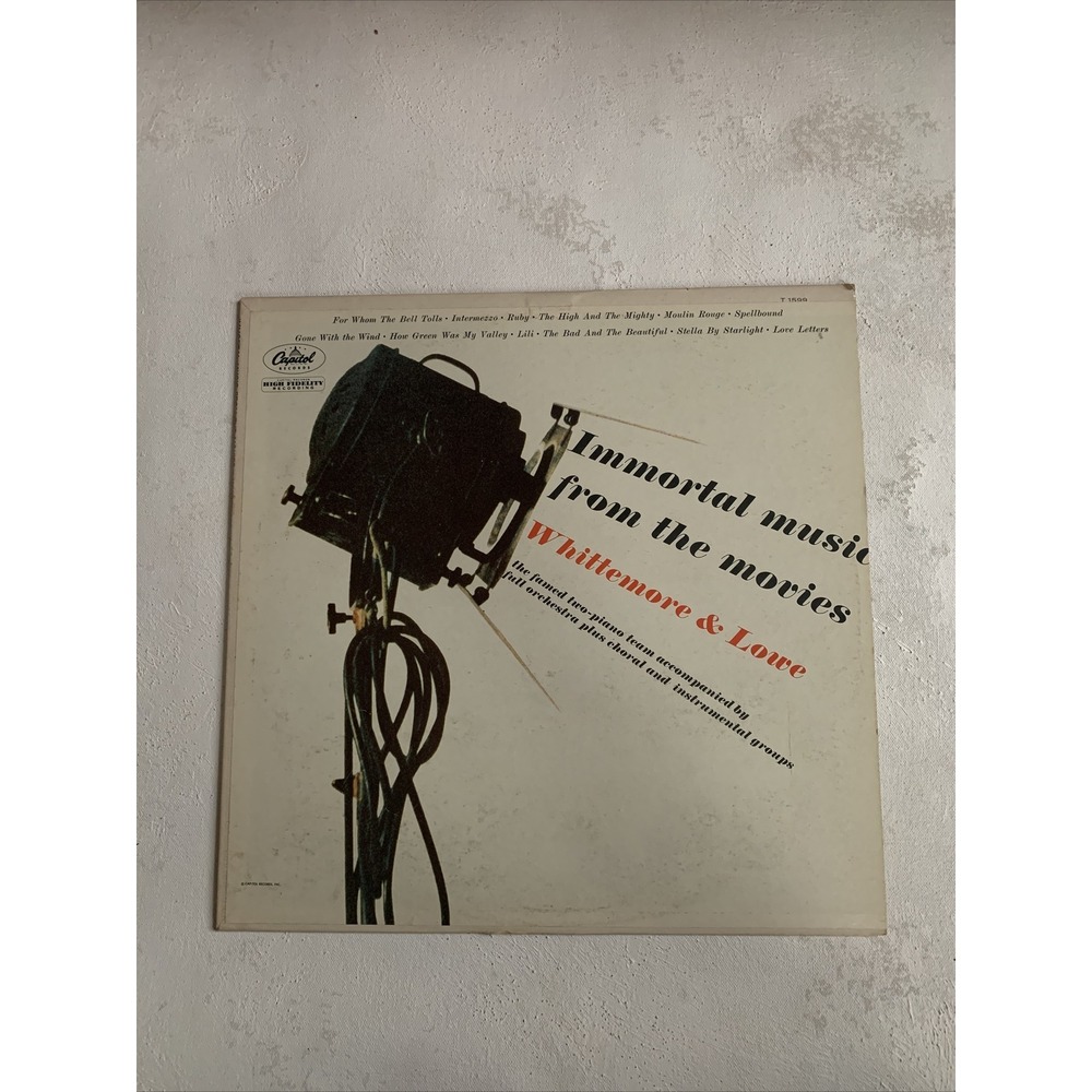 Whittemore & Lowe –‎ Immortal Music From The Movies LP Vinyl T 1599 MONO VG+